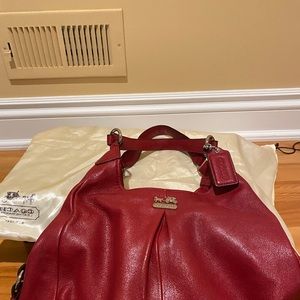 Red coach bag